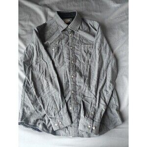 Carbon 2 Cobalt shirt M Gray Black Plaid thick textured outdoor normcore gorp